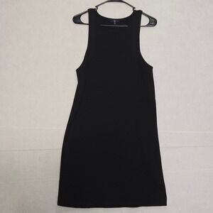 Gap Womens Black Sleeveless Ponte Knit Shift Dress Side Zipper Size 8 RN54023